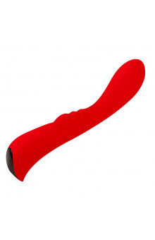 Красный вибромассажер 6 Silicone G-Spot Fun - 19,1 см.