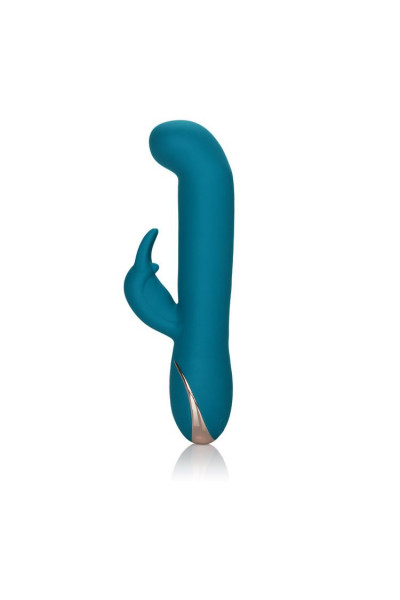 Бирюзовый вибратор с изогнутой головкой Jack Rabbit Signature Silicone Rocking G Rabbit - 20 см. Бирюзовый вибратор с изогнутой головкой Jack Rabbit Signature Silicone Rocking G Rabbit - 20 см.