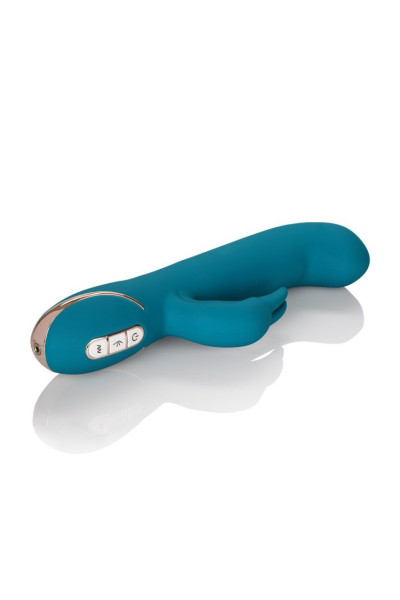 Бирюзовый вибратор с изогнутой головкой Jack Rabbit Signature Silicone Rocking G Rabbit - 20 см. Бирюзовый вибратор с изогнутой головкой Jack Rabbit Signature Silicone Rocking G Rabbit - 20 см.
