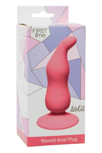 Розовая анальная пробка Waved Anal Plug Pink - 11 см. Розовая анальная пробка Waved Anal Plug Pink - 11 см.