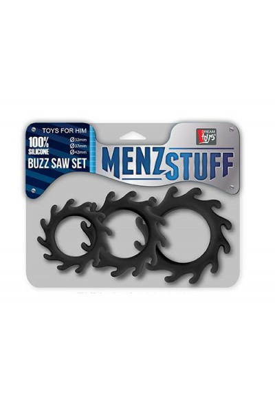 Набор из 3 эрекционных колец MENZSTUFF BUZZ SAW COCK RING SET Набор из 3 эрекционных колец MENZSTUFF BUZZ SAW COCK RING SET