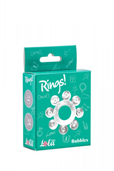 Прозрачное эрекционное кольцо Rings Bubbles Прозрачное эрекционное кольцо Rings Bubbles