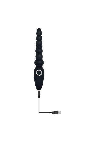 Черная анальная виброелочка Magic Stick - 22,6 см. Черная анальная виброелочка Magic Stick - 22,6 см.