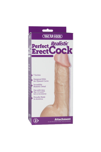 Реалистичная насадка 7 Realistic Perfect Erect Cock - 18,5 см. Реалистичная насадка 7 Realistic Perfect Erect Cock - 18,5 см.