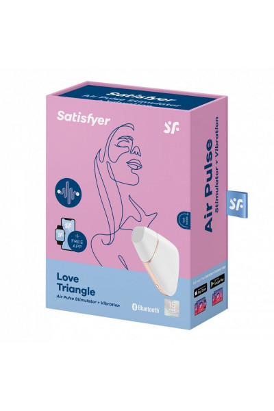 Белый вакуум-волновой вибростимулятор Satisfyer Love Triangle Белый вакуум-волновой вибростимулятор Satisfyer Love Triangle