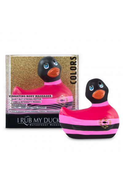 Вибратор-уточка I Rub My Duckie 2.0 Colors с черно-розовыми полосками Вибратор-уточка I Rub My Duckie 2.0 Colors с черно-розовыми полосками