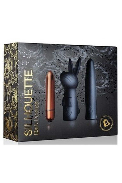 Вибропуля с 2 сменными насадками Dark Desires Kit Вибропуля с 2 сменными насадками Dark Desires Kit