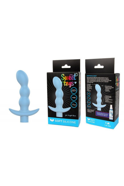 Голубой вибратор Sweet Toys - 11 см. Голубой вибратор Sweet Toys - 11 см.
