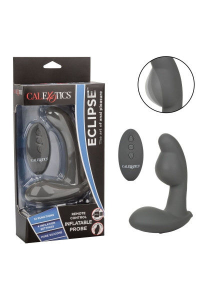 Серый стимулятор простаты Remote Control Inflatable Probe с вибрацией и функцией расширения - 11,5 см. Серый стимулятор простаты Remote Control Inflatable Probe с вибрацией и функцией расширения - 11,5 см.