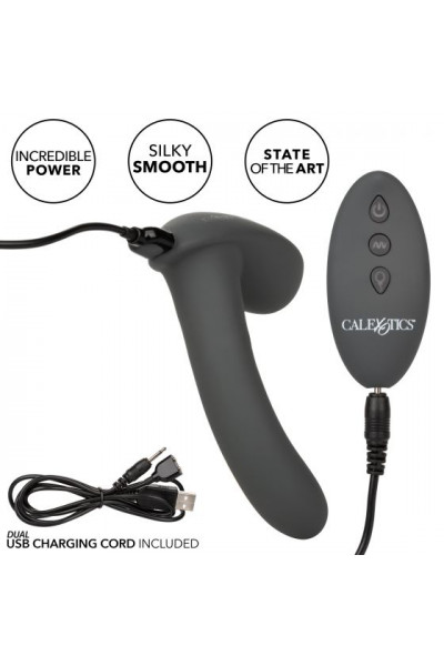 Серый стимулятор простаты Remote Control Inflatable Probe с вибрацией и функцией расширения - 11,5 см. Серый стимулятор простаты Remote Control Inflatable Probe с вибрацией и функцией расширения - 11,5 см.