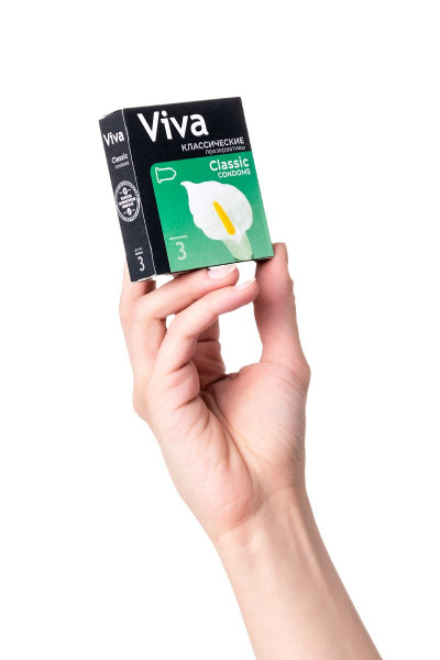 Классические гладкие презервативы VIVA Classic - 3 шт. Классические гладкие презервативы VIVA Classic - 3 шт.