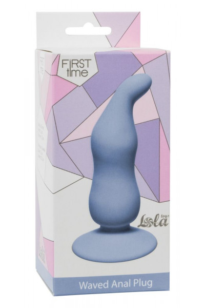 Голубая анальная пробка Waved Anal Plug Blue - 11 см. Голубая анальная пробка Waved Anal Plug Blue - 11 см.