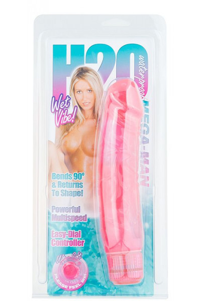 Розовый водонепроницаемый реалистик H2O MEGA MAN WATERPROOF VIBRATOR - 19 см. Розовый водонепроницаемый реалистик H2O MEGA MAN WATERPROOF VIBRATOR - 19 см.