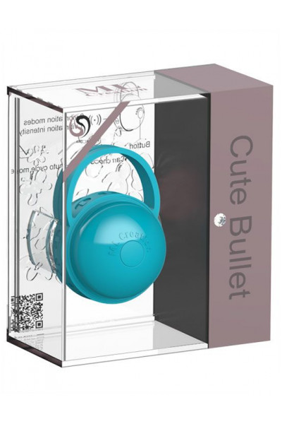Бирюзовый клиторальный стимулятор Cute Bullet Бирюзовый клиторальный стимулятор Cute Bullet