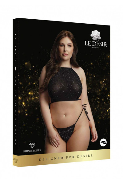 Стильный комплект Festive Rhinestone Top and Thong со стразами Стильный комплект Festive Rhinestone Top and Thong со стразами