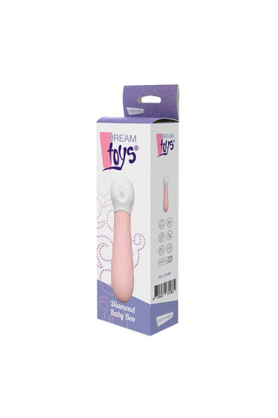 Розовый мини-вибромассажер Diamond Baby Boo - 11 см. Розовый мини-вибромассажер Diamond Baby Boo - 11 см.