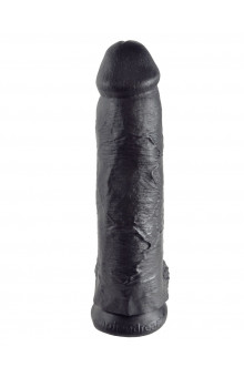 Чёрный фаллоимитатор-гигант 12 Cock with Balls - 30,5 см.