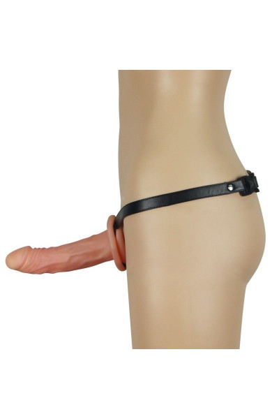 Телесный универсальный полый страпон Unisex Hollow Strap On - 17 см. Телесный универсальный полый страпон Unisex Hollow Strap On - 17 см.