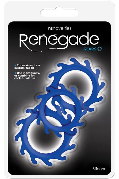 Набор из 3 синих эрекционных колец Renegade Gears Набор из 3 синих эрекционных колец Renegade Gears