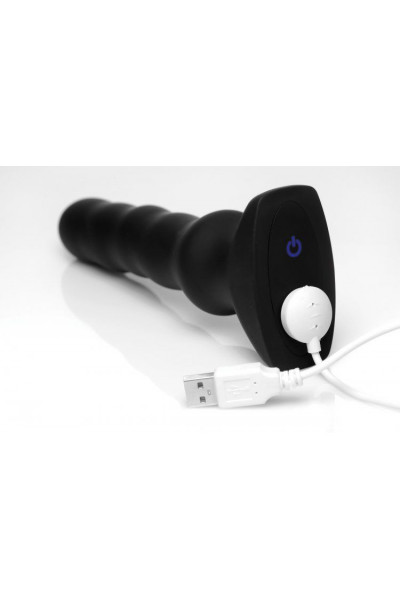 Черный вибратор с волнообразным движением Silicone Vibrating Squirming Plug with Remote Control - 19,5 см. Черный вибратор с волнообразным движением Silicone Vibrating Squirming Plug with Remote Control - 19,5 см.