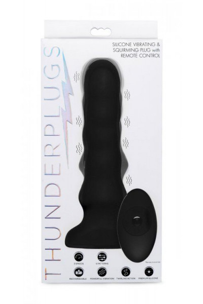 Черный вибратор с волнообразным движением Silicone Vibrating Squirming Plug with Remote Control - 19,5 см. Черный вибратор с волнообразным движением Silicone Vibrating Squirming Plug with Remote Control - 19,5 см.