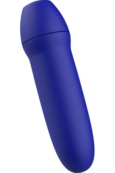 Синяя рельефная вибропуля Bmine Basic Reflex - 7,6 см. Синяя рельефная вибропуля Bmine Basic Reflex - 7,6 см.