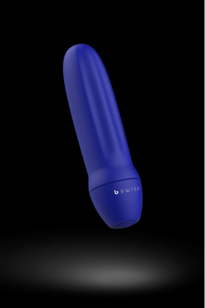 Синяя рельефная вибропуля Bmine Basic Reflex - 7,6 см. Синяя рельефная вибропуля Bmine Basic Reflex - 7,6 см.