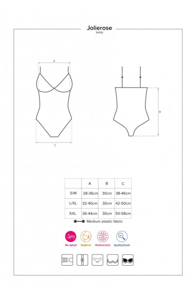 Изящное кружевное боди Jolierose Изящное кружевное боди Jolierose