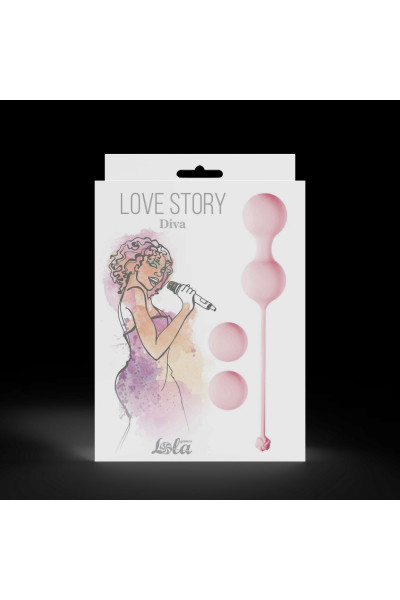 Набор розовых вагинальных шариков Love Story Diva Набор розовых вагинальных шариков Love Story Diva