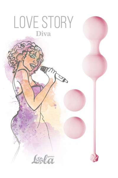 Набор розовых вагинальных шариков Love Story Diva Набор розовых вагинальных шариков Love Story Diva