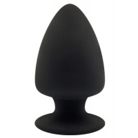 Черная анальная пробка PREMIUM SILICONE PLUG L - 13 см. 