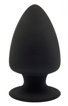 Черная анальная пробка PREMIUM SILICONE PLUG L - 13 см.