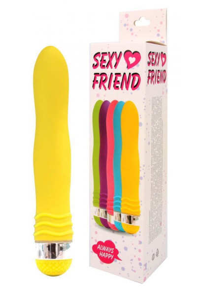 Желтый эргономичный вибратор Sexy Friend - 17,5 см. Желтый эргономичный вибратор Sexy Friend - 17,5 см.