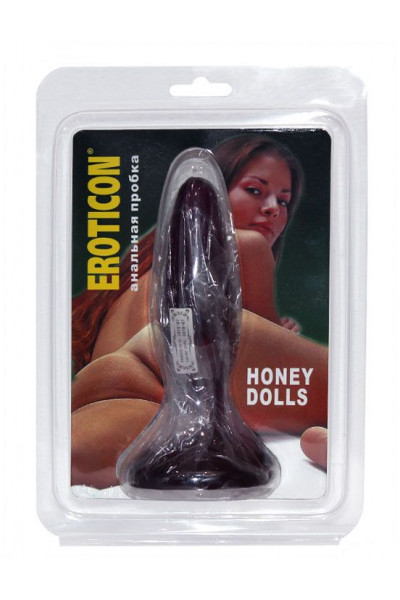 Фиолетовая анальная пробка HONEY DOLLS - 16 см. Фиолетовая анальная пробка HONEY DOLLS - 16 см.