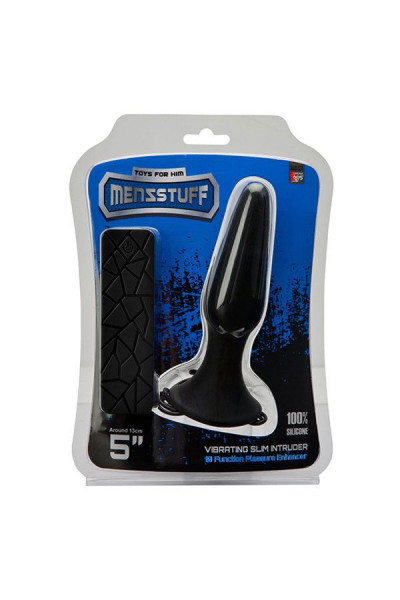 Чёрная вибропробка MENZSTUFF 5INCH SLIM INTRUDER BUTT PLUG - 13 см. Чёрная вибропробка MENZSTUFF 5INCH SLIM INTRUDER BUTT PLUG - 13 см.