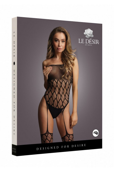 Ажурный тедди с чулками Strapless Crotchless Teddy With Stockings Ажурный тедди с чулками Strapless Crotchless Teddy With Stockings