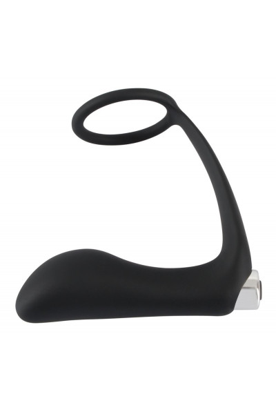 Черное эрекционное кольцо с анальной вибропробкой Vibrating Ring Plug Черное эрекционное кольцо с анальной вибропробкой Vibrating Ring Plug