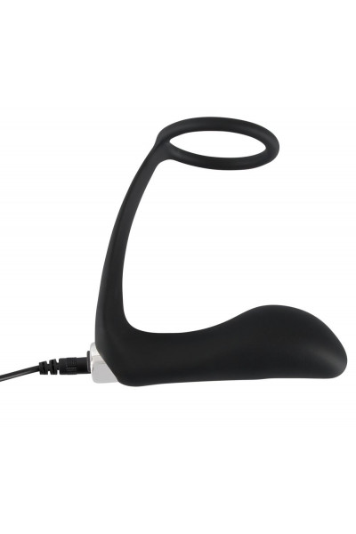 Черное эрекционное кольцо с анальной вибропробкой Vibrating Ring Plug Черное эрекционное кольцо с анальной вибропробкой Vibrating Ring Plug