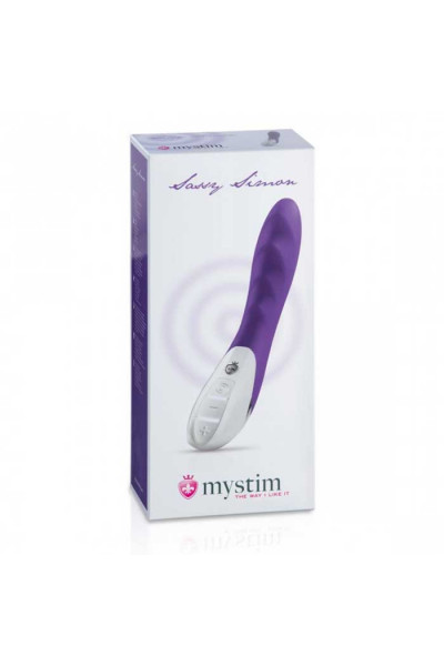 Фиолетовый вибратор Mystim Sassy Simon - 27 см. Фиолетовый вибратор Mystim Sassy Simon - 27 см.