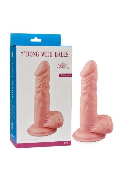 Телесный фаллоимитатор 7 Dong with Balls - 16 см. Телесный фаллоимитатор 7 Dong with Balls - 16 см.