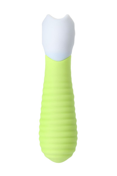 Лаймовый мини-вибратор S-HANDE MINI 2 с ребрами - 11,8 см. Лаймовый мини-вибратор S-HANDE MINI 2 с ребрами - 11,8 см.
