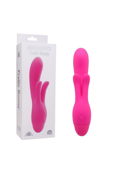 Розовый вибратор INDULGENCE Frolic Bunny - 18,5 см. Розовый вибратор INDULGENCE Frolic Bunny - 18,5 см.