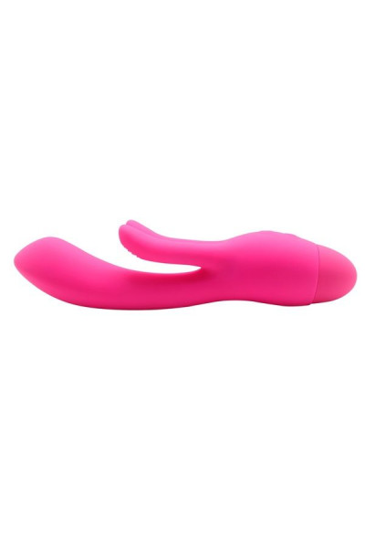 Розовый вибратор INDULGENCE Frolic Bunny - 18,5 см. Розовый вибратор INDULGENCE Frolic Bunny - 18,5 см.