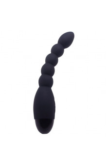 Черный анальный вибростимулятор Lovers Beads - 19 см.