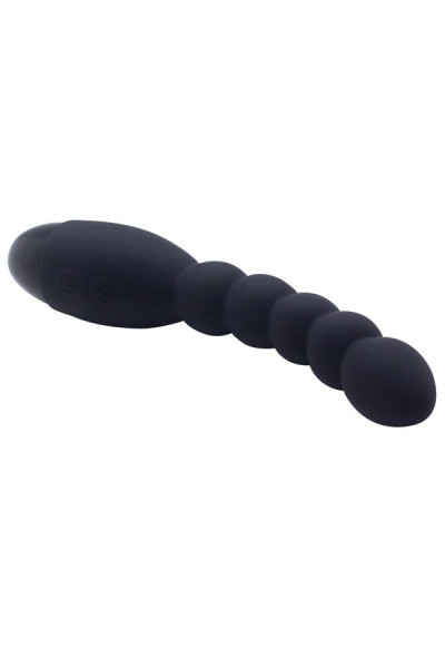 Черный анальный вибростимулятор Lovers Beads - 19 см. Черный анальный вибростимулятор Lovers Beads - 19 см.