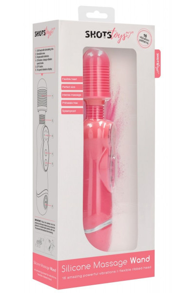 Розовый универсальный массажер Silicone Massage Wand - 20 см. Розовый универсальный массажер Silicone Massage Wand - 20 см.