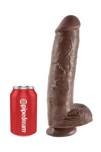 Коричневый фалоимитатор-гигант на присоске 11 Cock with Balls - 28 см. Коричневый фалоимитатор-гигант на присоске 11 Cock with Balls - 28 см.