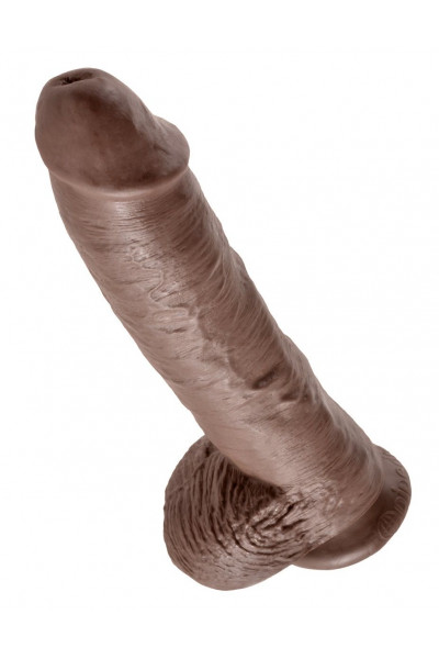 Большой коричневый фаллоимитатор с мошонкой 10 Cock with Balls на присоске - 25,4 см. Большой коричневый фаллоимитатор с мошонкой 10 Cock with Balls на присоске - 25,4 см.