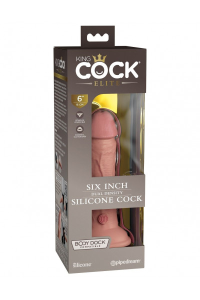 Телесный фаллоимитатор 6 Silicone Dual Density Cock - 17 см. Телесный фаллоимитатор 6 Silicone Dual Density Cock - 17 см.