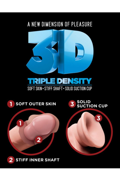 Телесный фаллоимитатор на присоске 5 Triple Density Cock with Balls - 17,78 см. Телесный фаллоимитатор на присоске 5 Triple Density Cock with Balls - 17,78 см.